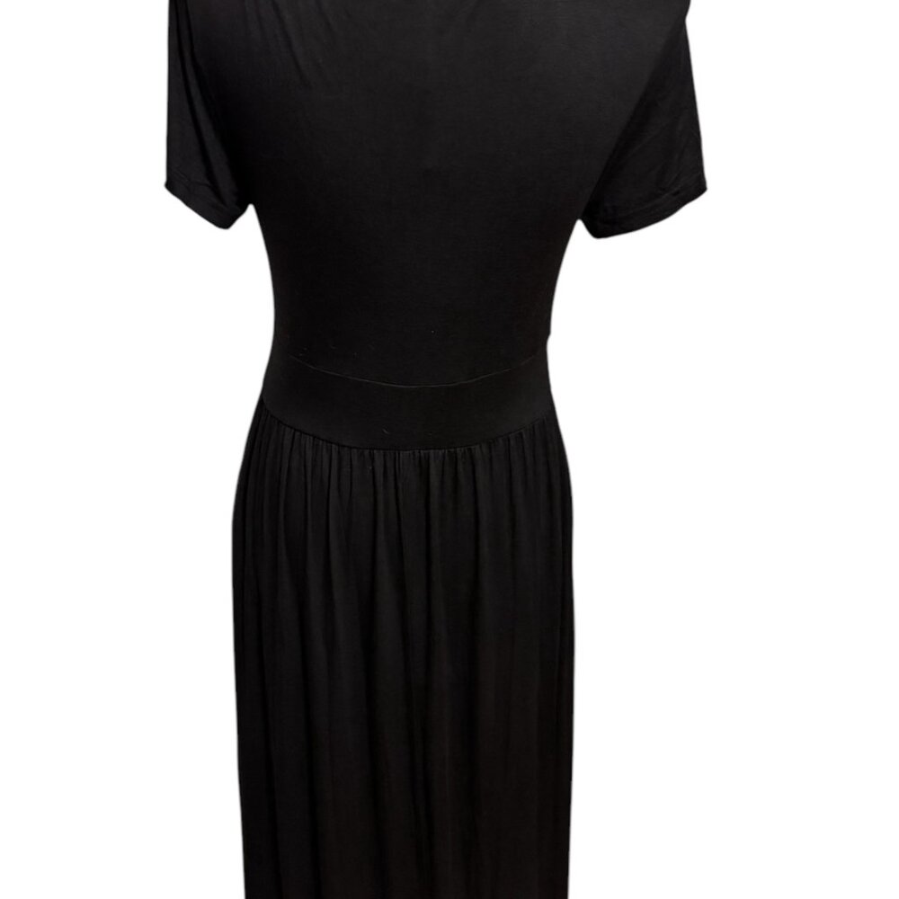 NWT  SPRING/SUMMER BLACK MAXI DRESS  LARGE    #B - Picture 4 of 7
